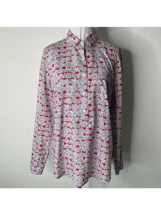 J. Crew Tops - J.Crew x Liberty of London Matilda Tulip Floral Popover Shirt Cotton Womens 6